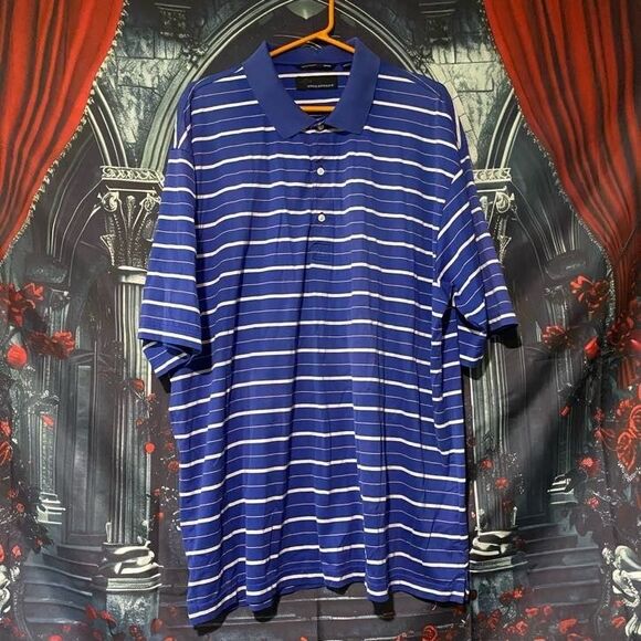 Greg Norman Stripped Polo Shirt Men's XXL Preppy Golf Business Wear - Picture 1 of 5